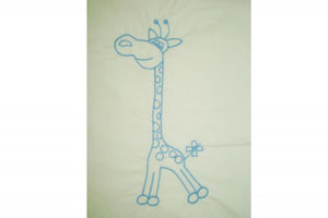 Aparatoare Laterala MyKids Cu Broderie Giraffe Blue 120x60