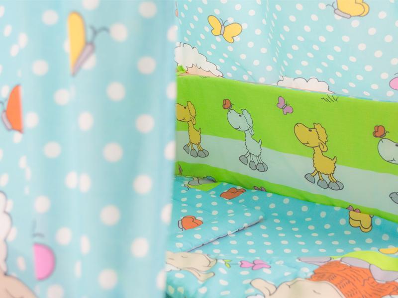 Lenjerie MyKids Oita Albastru 5 Piese 120x60 cm