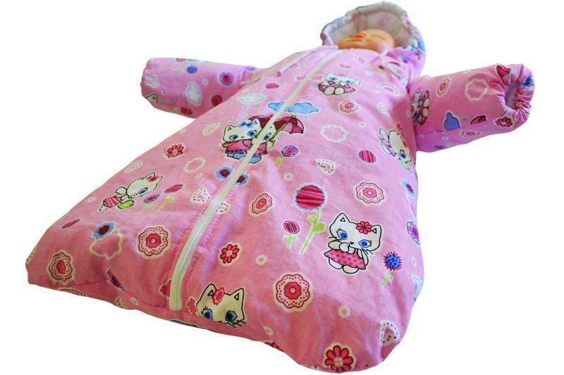 Sac bebe pentru carucior Pisica Roz