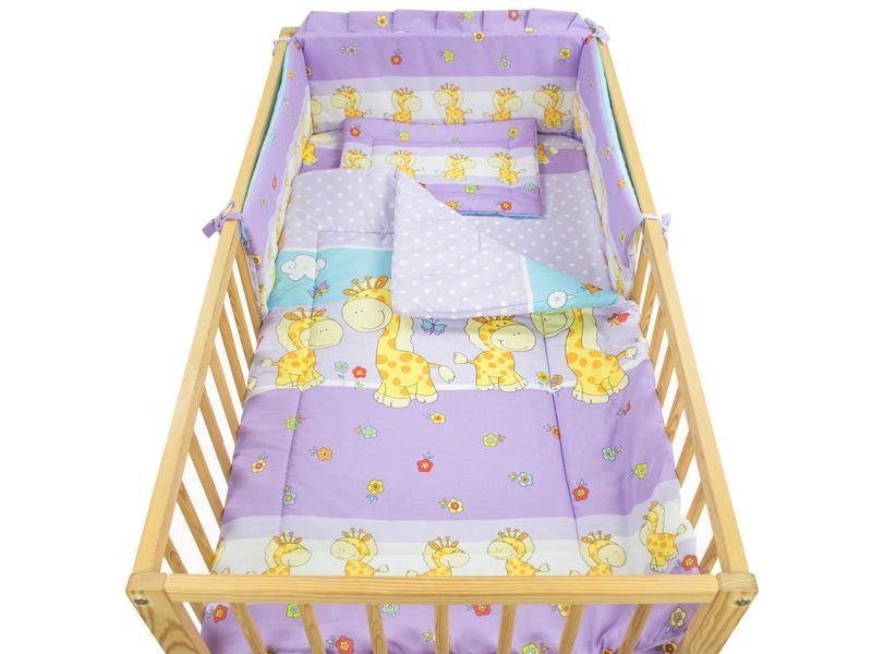 Lenjerie MyKids Happy Giraffe Mov 5 Piese 120x60 cm