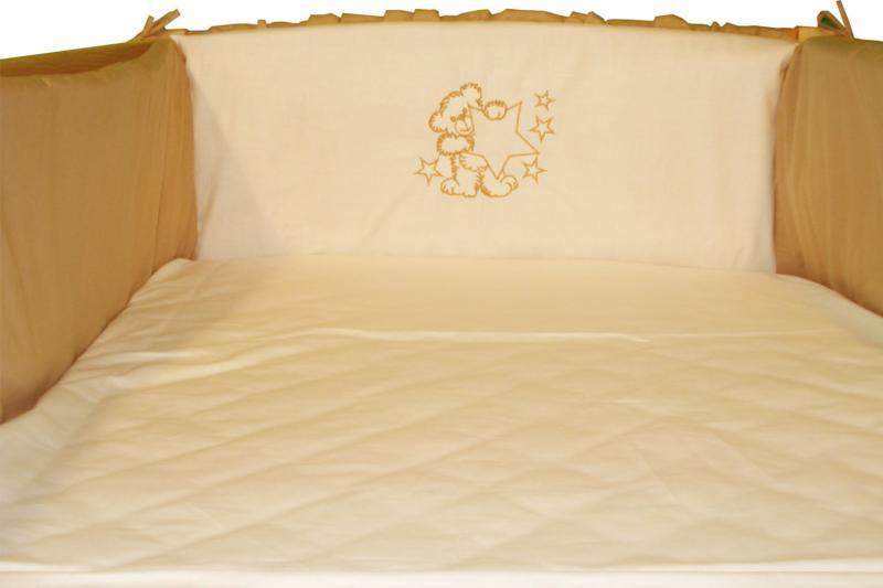 Lenjerie MyKids Cu Broderie TWS Maro 4 Piese 120x60