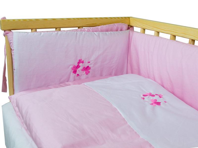 Patut copii lemn fara sertar KLUPS Piccolo Due Natur-Roz Cu Saltea