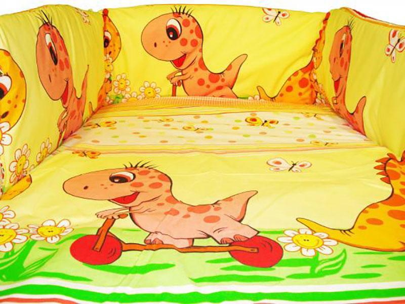 Lenjerie MyKids Dino Roz 4 Piese 140x70