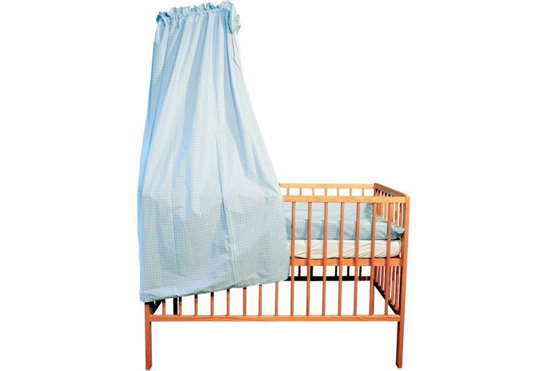 Baldachin Cu Broderie MyKids Giraffe Albastru