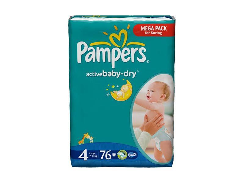 Scutece PAMPERS GIANT PACK 4 ACTIVE BABY Pentru Copii