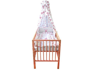 Baldachin Cu Broderie MyKids Princess Inimi Rosu