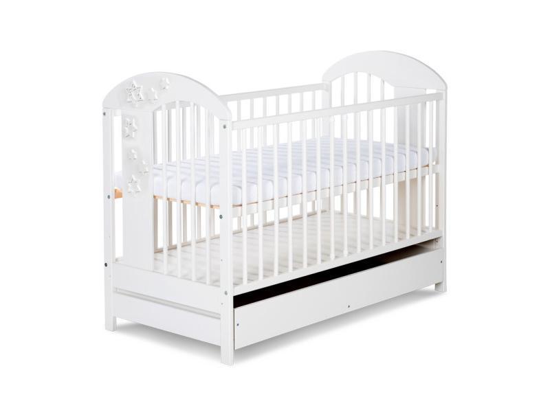 Patut Copii Lemn Cu Sertar Klups Radek VII Alb