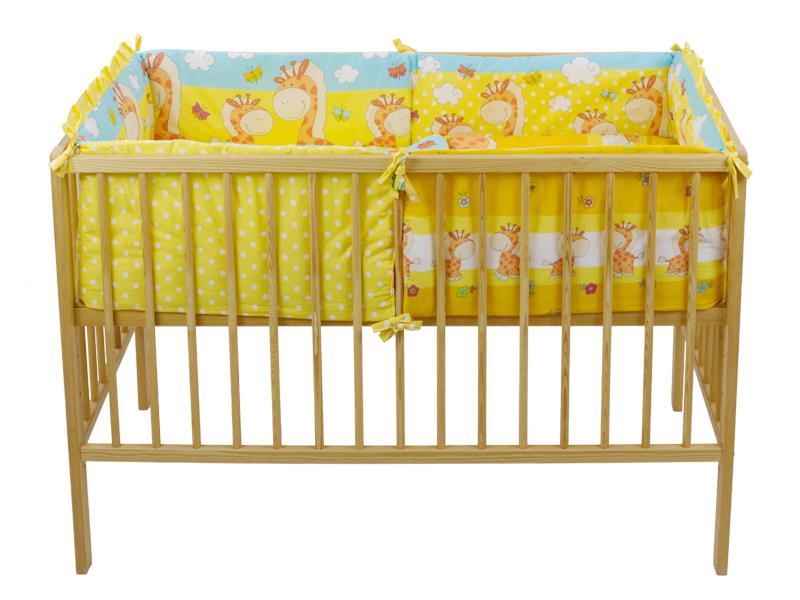 Lenjerie MyKids Happy Giraffe Galben 4+1 Piese 120x60 cm
