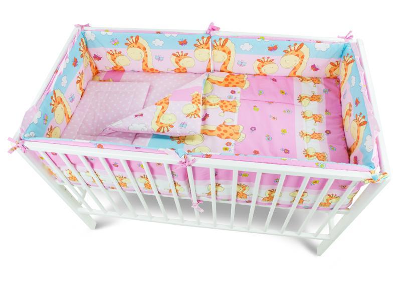 Aparatoare Laterala MyKids Happy Giraffe Roz 140x70