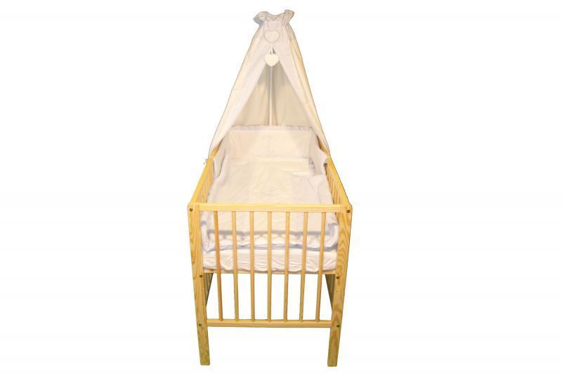 Lenjerie MyKids Cu Broderie Giraffe Albastru 5 Piese 120x60