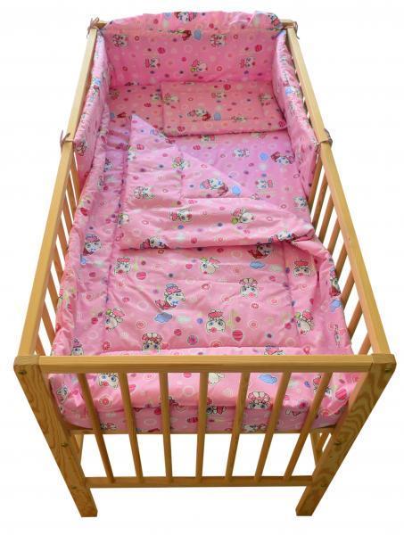 Lenjerie MyKids PISICUTA ROZ 4+1 Piese 120x60