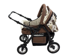 Carucior Pentru Gemeni MyKids Duet Maro-Beige 4