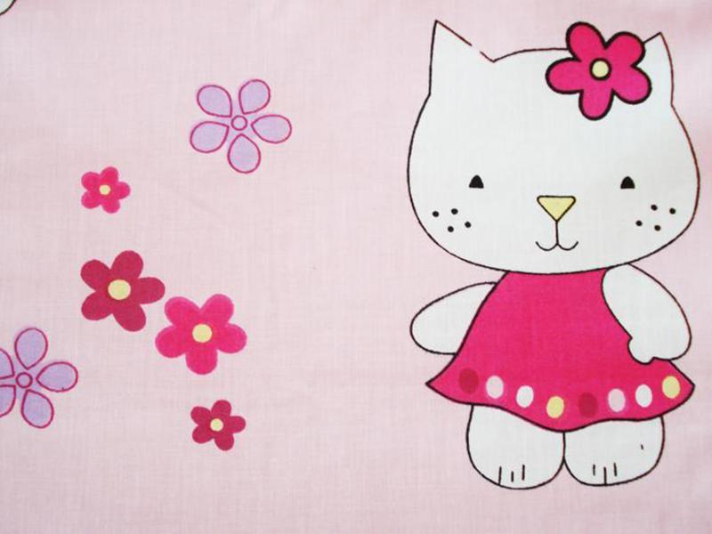 Lenjerie MyKids Little Cat Roz 4 Piese 140x70
