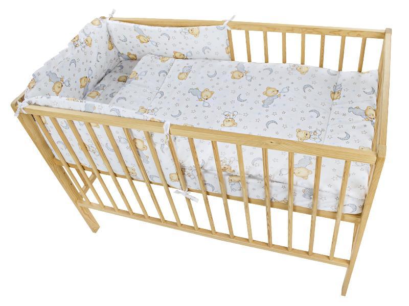Lenjerie MyKids TEDDY STELUTE GRI 4 Piese 120x60