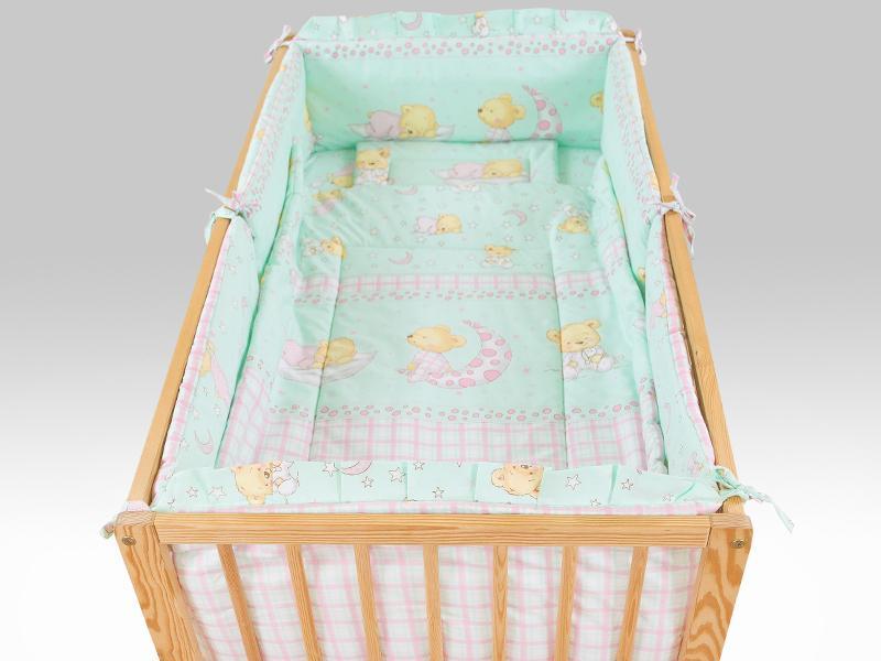 Lenjerie MyKids TEDDY STELUTE TURQUAZ 4+1 Piese 120x60 cm
