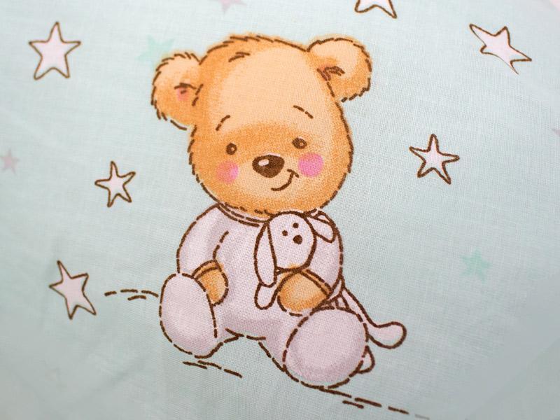 Perna De Alaptare Multifunctionala MyKids Teddy Stelute Turcoaz