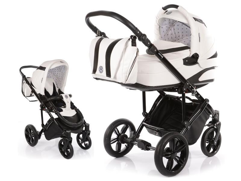 Carucior copii 2 in 1 cu landou Knorr-Baby Volkswagen Carbon Optik White