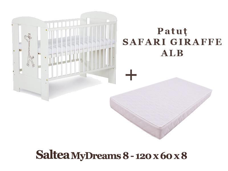 Patut KLUPS Safari Giraffe Alb + Saltea MyDreams 8