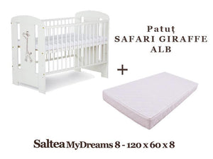 Patut KLUPS Safari Giraffe Alb + Saltea MyDreams 8
