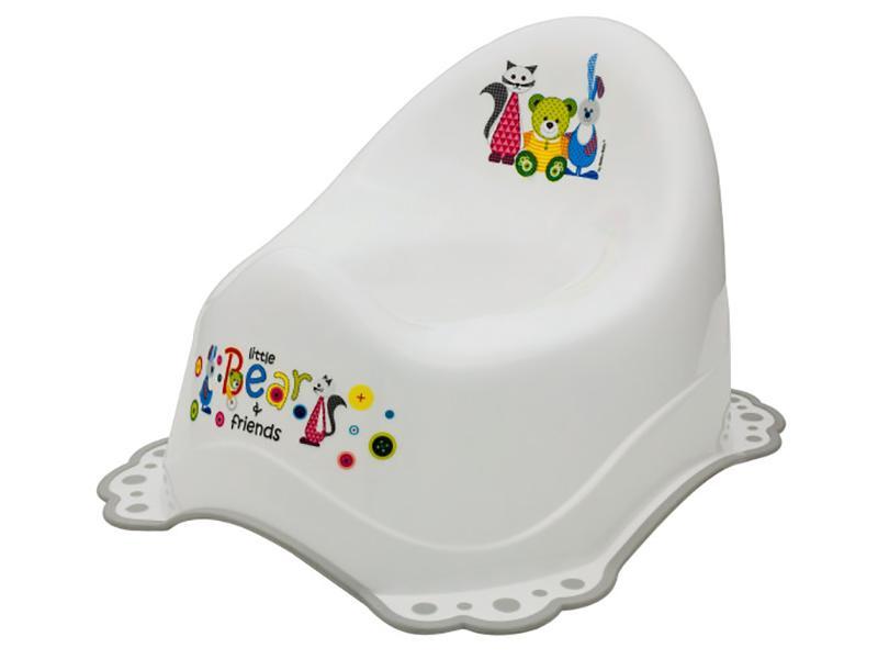 Olita muzicala MyKids Little Bear and Friend sistem antialunecare Alb-Gri