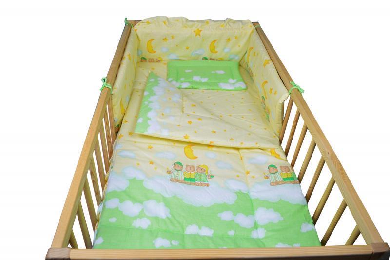 Lenjerie MyKids Teddy Norisori Verde 4 piese 120x60 cm