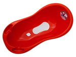 Cadita Baie Bebe cu Evacuare si Termometru MyKids Ocean Sea 100 cm Rosu