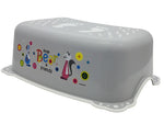 Taburet Inaltator Baie Copii MyKids Little Bear and Friend cu sistem antialunecare Gri