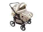 Carucior Pentru Gemeni MyKids Duet Maro Deschis-Bej