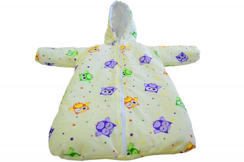 Sac bebe pentru carucior Bufnita Galben