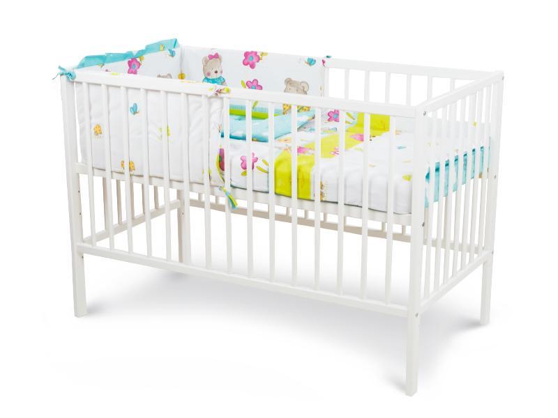 Lenjerie MyKids Teddy Gradina Albastru 4 Piese 120x60