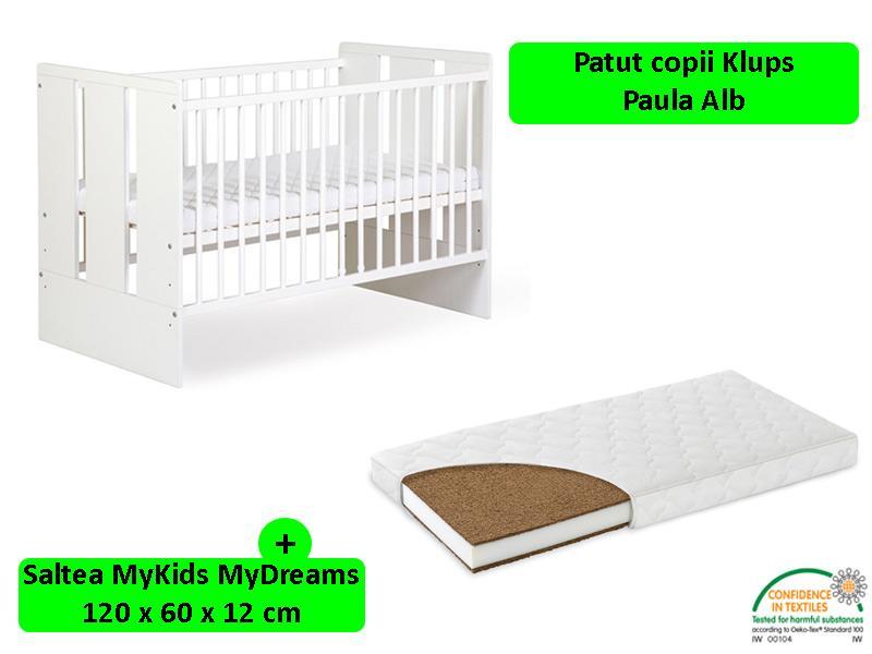 Patut Klups Paula Alb + Saltea 12 MyKids MyDreams