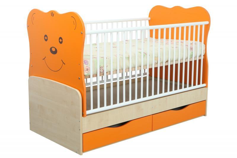 Patut Transformabil MYKIDS Teddy Natur-Orange Cu Leg 4837