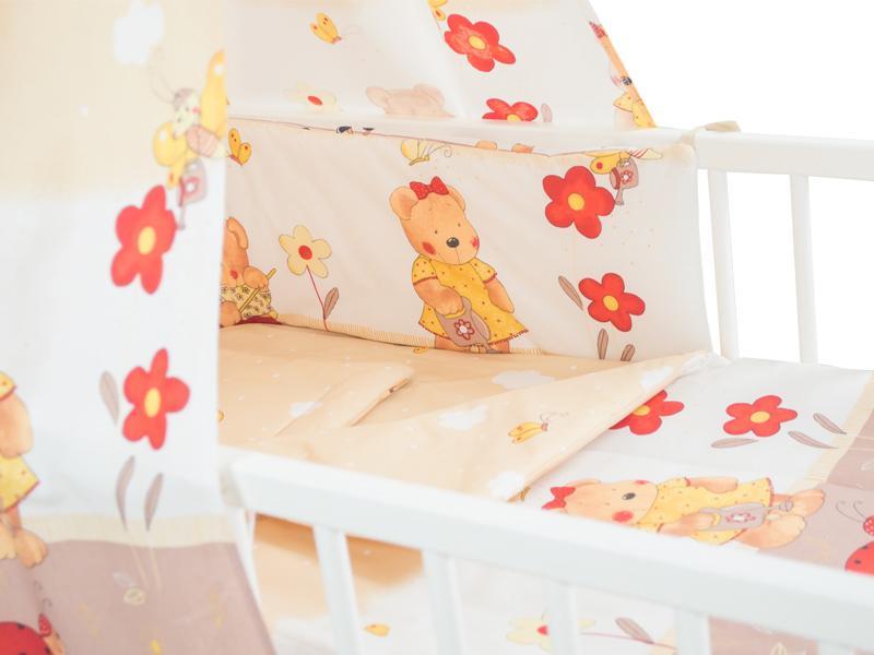 Lenjerie MyKids Teddy Gradina Maro 5 Piese 120x60