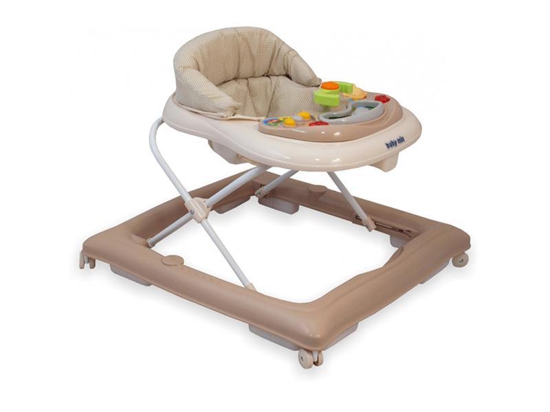 Premergator copii cu roti din silicon Baby Mix BG-1601 Latte