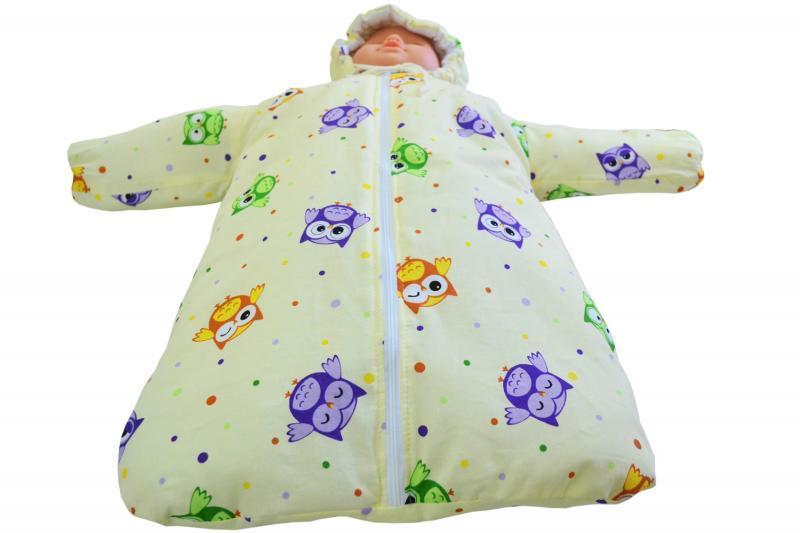 Sac bebe pentru carucior Bufnita Galben