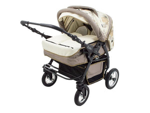 Carucior Pentru Gemeni MyKids Duet Maro Deschis-Bej