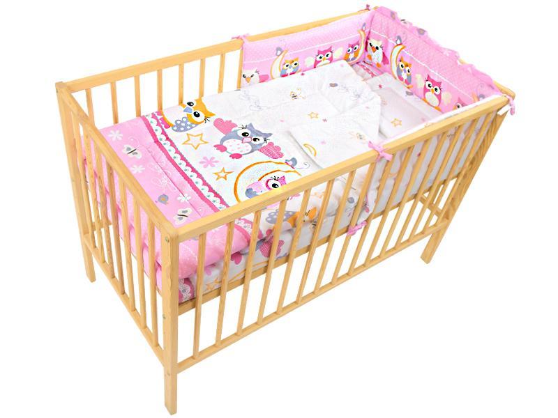 Lenjerie MyKids Bufnita Roz 4 piese 120x60