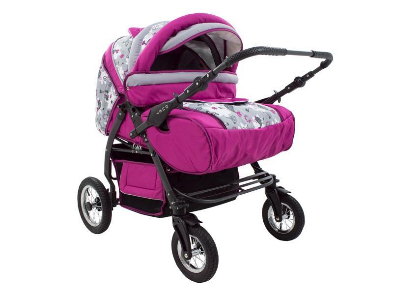 Carucior Pentru Gemeni MyKids Duet Roz-Gri 2