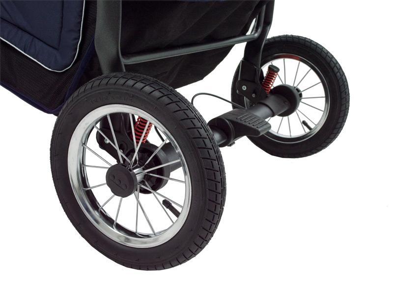 Carucior Pentru Gemeni MyKids Duet Albastru-Negru1