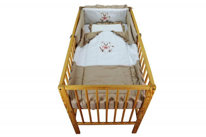 Lenjerie MyKids Cu Broderie Teddy Fundita 5 Piese 120x60