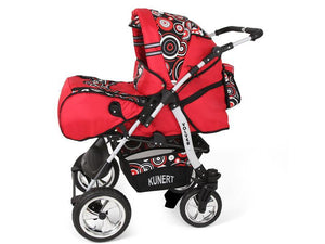 Carucior Copii 2 In 1 Kunert Volver Rosu-Cerculete