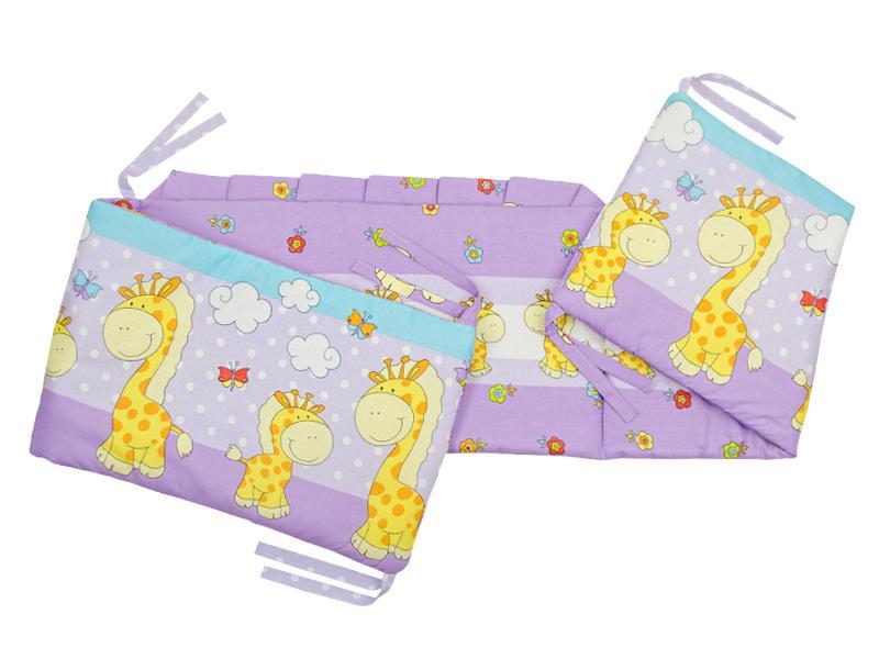 Lenjerie MyKids Happy Giraffe Mov 4+1 Piese 140x70