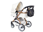 Carucior 3 In 1 ANMAR PERA Negru Crem Cu Cerculete