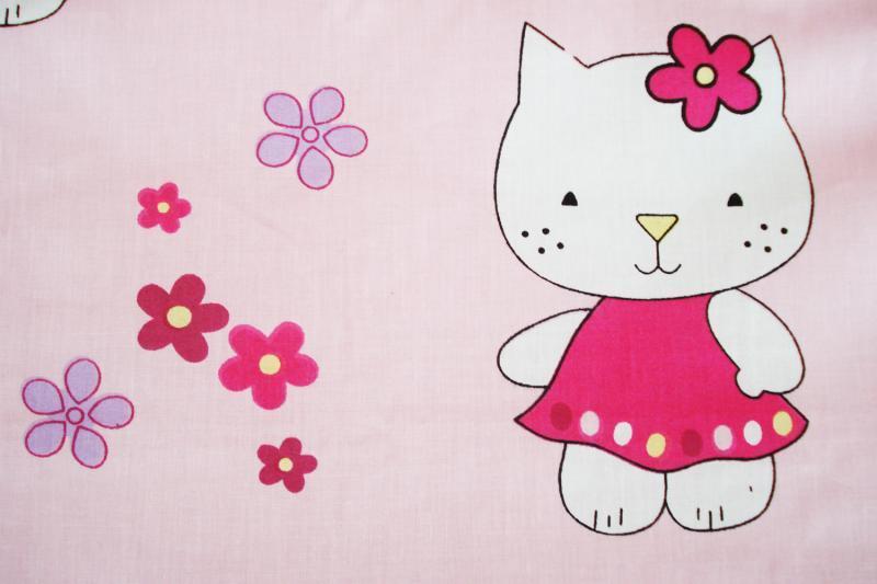 Lenjerie MyKids Little Cat ROZ 4+1 Piese 140x70