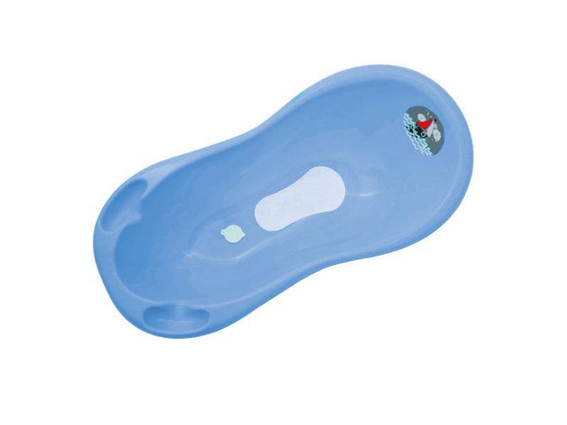 Cadita Baie Bebe cu Evacuare si Termometru MyKids Ocean Sea 100 cm Albastru