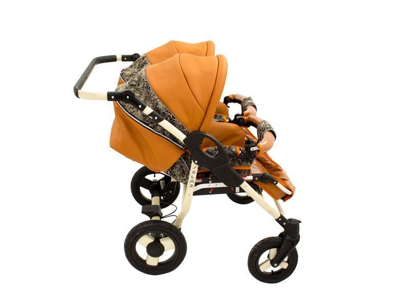 Carucior Pentru Gemeni MyKids Solar DUO Portocaliu Color