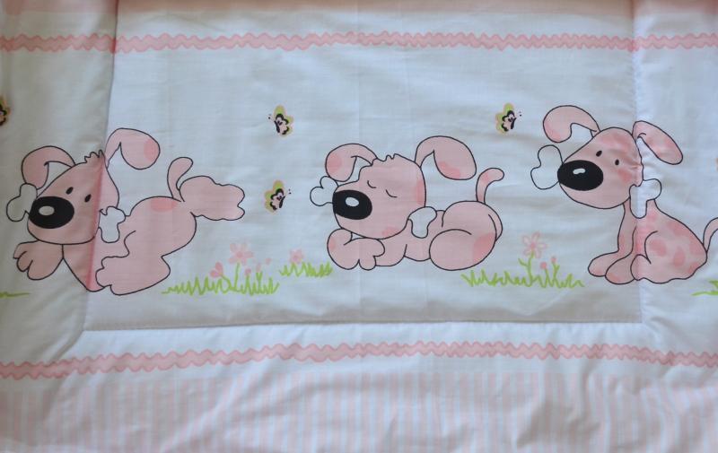 Lenjerie MyKids Catelus Roz  5 piese 120x60  cm