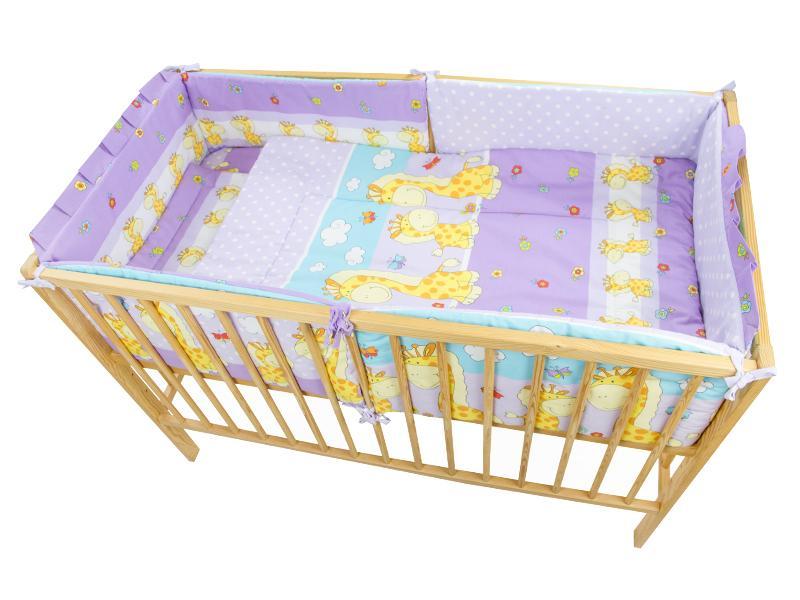 Lenjerie MyKids Happy Giraffe Mov 4+1 Piese 140x70