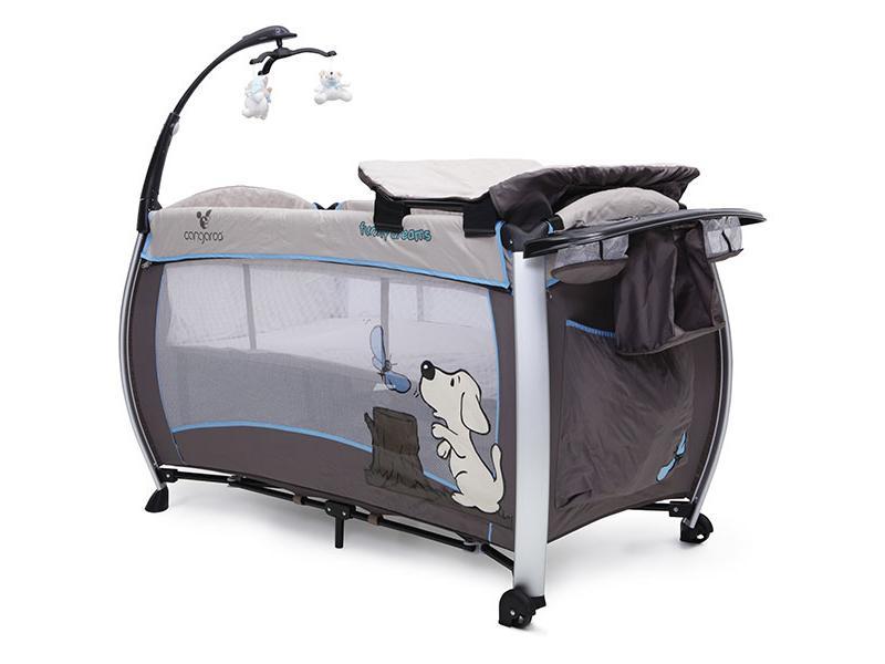 Patut Pliant Bebe CANGAROO Funny Dreams Caine Albastru