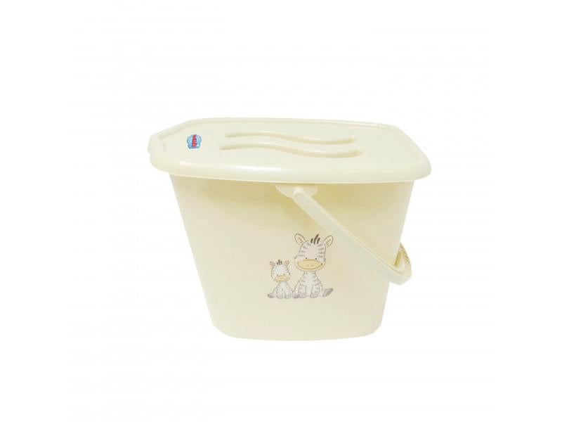 Galeata pentru scutece cu capac MyKids Zebra Bej